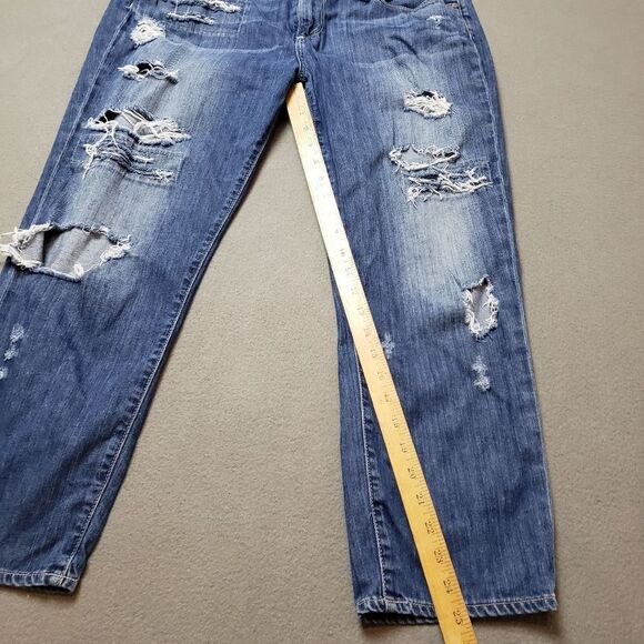 Paige Sz 32 JAMES CROP Willa JEANS super distressed / destroyed - Picture 12 of 16